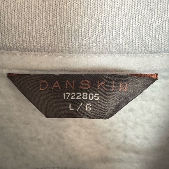 3/$30 🌸 Danskin Light Blue Oversized Half Zip Sweatshirt Size Large - Picture 2 of 4